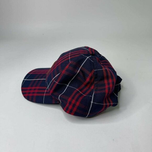 Love Your Melon Baseball Cap USA Made Plaid Red/Navy Blue Trucker hat Snapback - Picture 3 of 10